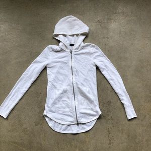 White ATM zip up hoodie